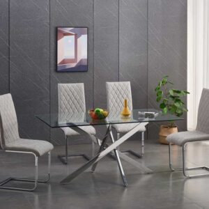 Luksuzna Jedilna Miza iz Kaljenega Stekla